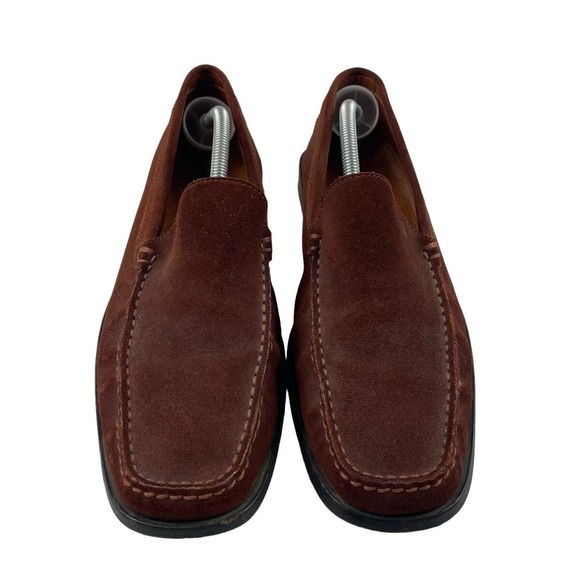 TOD\'S Cognac‎ Brown Thick Suede Square Toe Loafer Size Mens 10 GUC main image 4